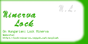 minerva lock business card